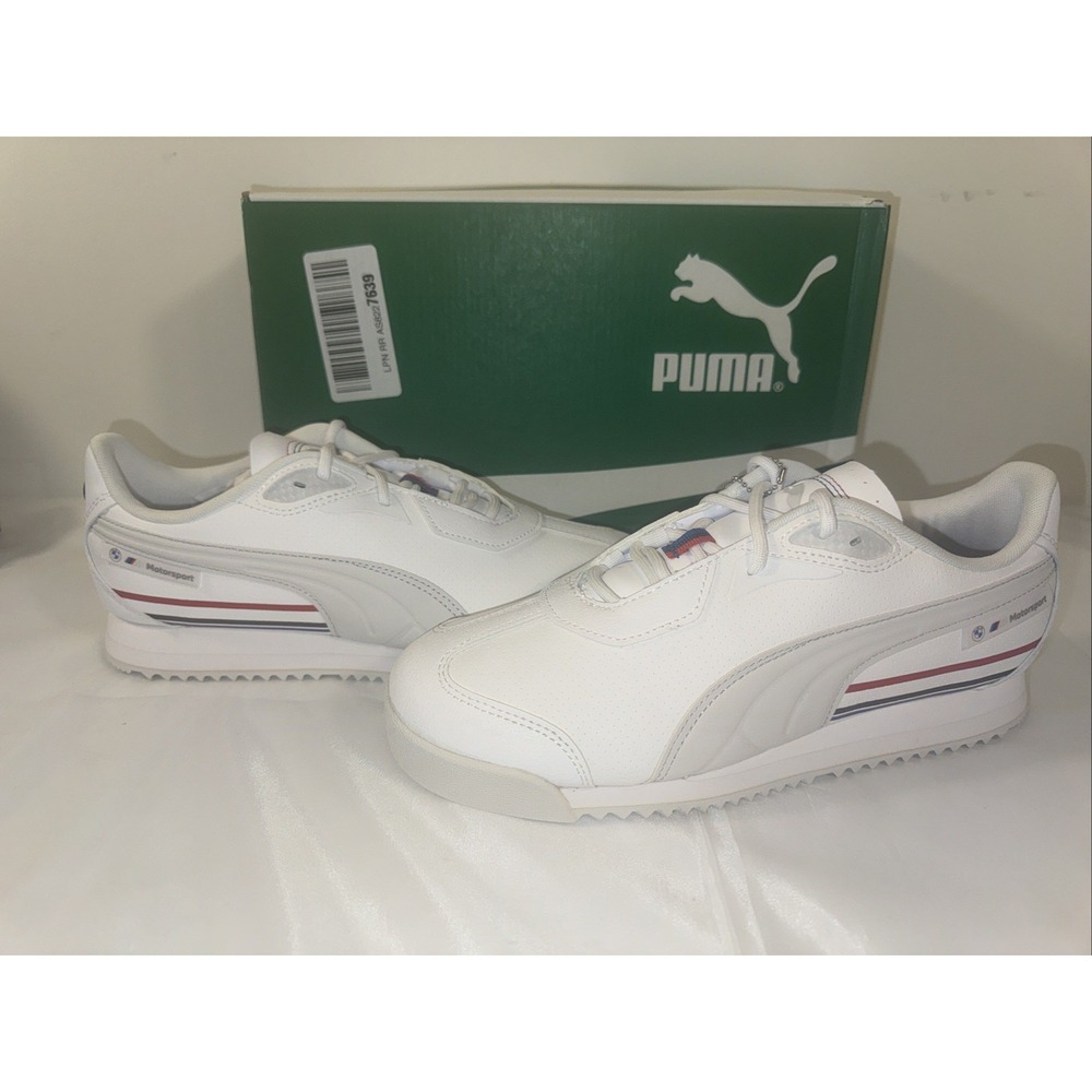 PUMA Bmw M Motorsport X Roma Stradale Lace Up ‎ Mens White Sneakers Casual 7.5